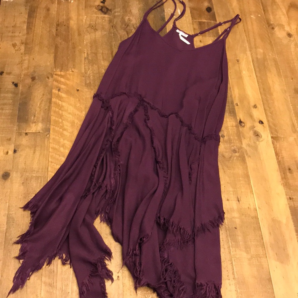 Free People handkerchief unfinished seamed dress